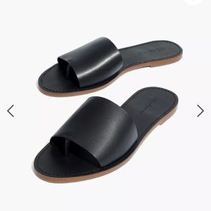 Madewell Boardwalk Post Slide Leather Sandal